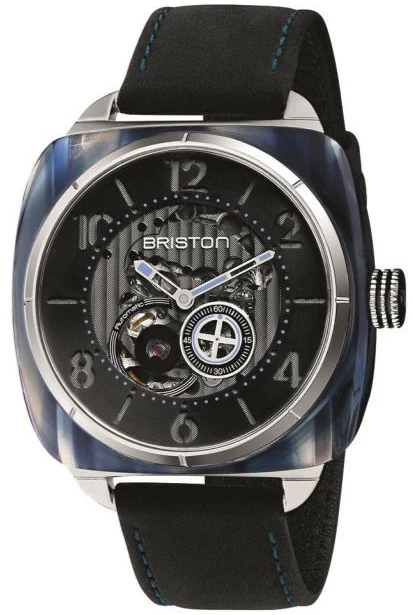Briston Watch Streamliner Skeleton Blue Acetate
