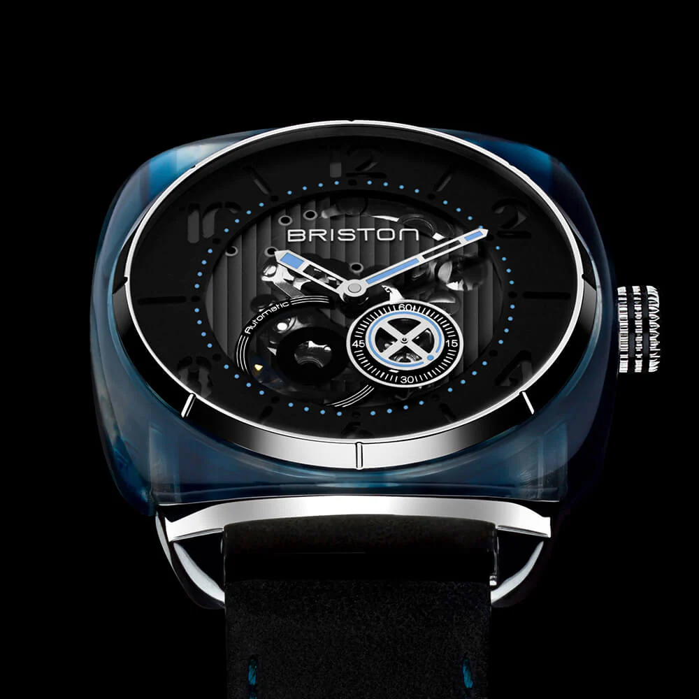 Briston Watch Streamliner Skeleton Blue Acetate - Image 2