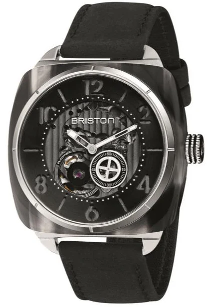 Briston Watch Streamliner Skeleton Grey Acetate