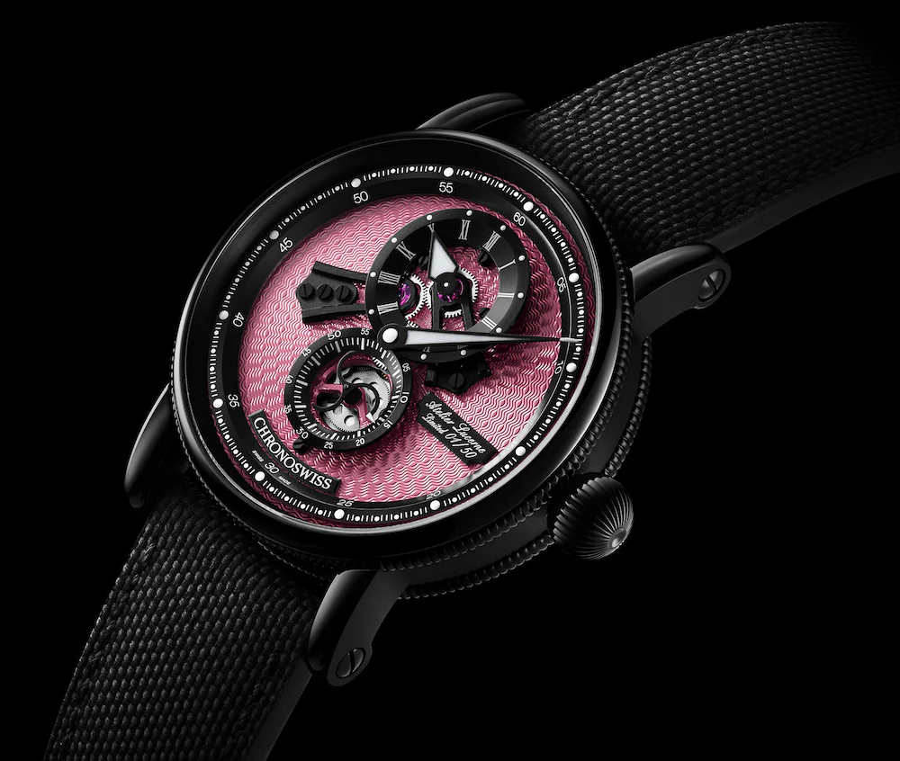 Chronoswiss Watch Flying Regulator Open Gear Pink Panther Limited Edition - Image 4