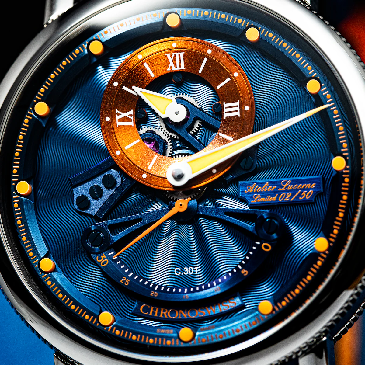 Chronoswiss Watch Open Gear ReSec Kingfisher Limited Edition - Image 5