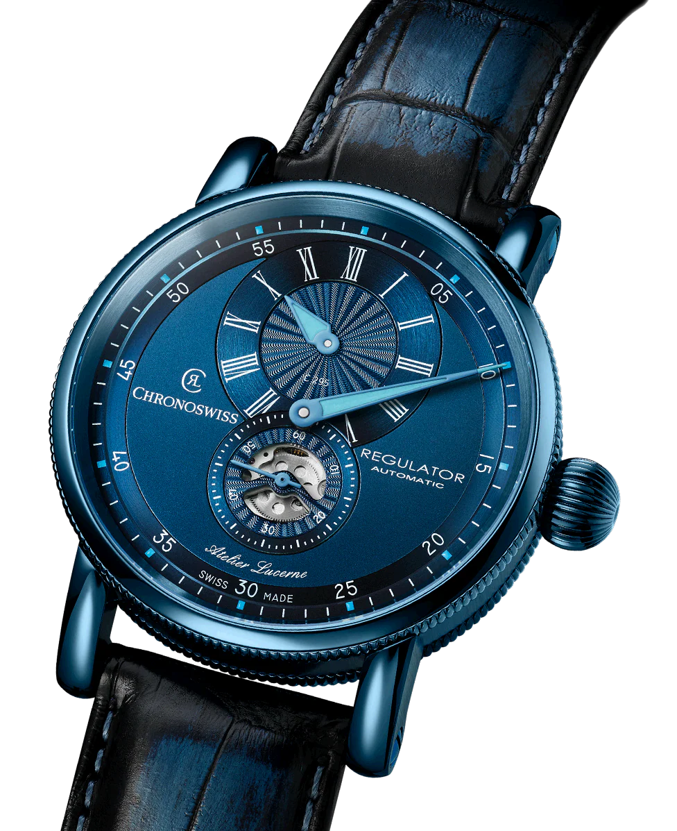 Chronoswiss Watch Regulator Classic Blue Steel - Image 2