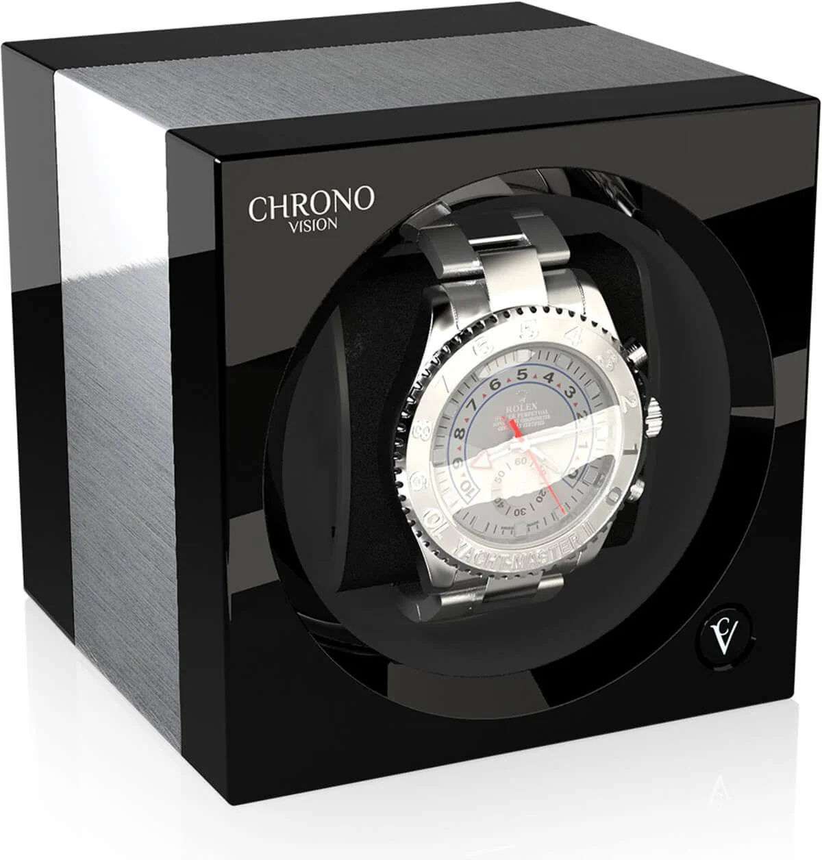 Chronovision One Watch Winder Bluetooth Aluminium Black High Gloss