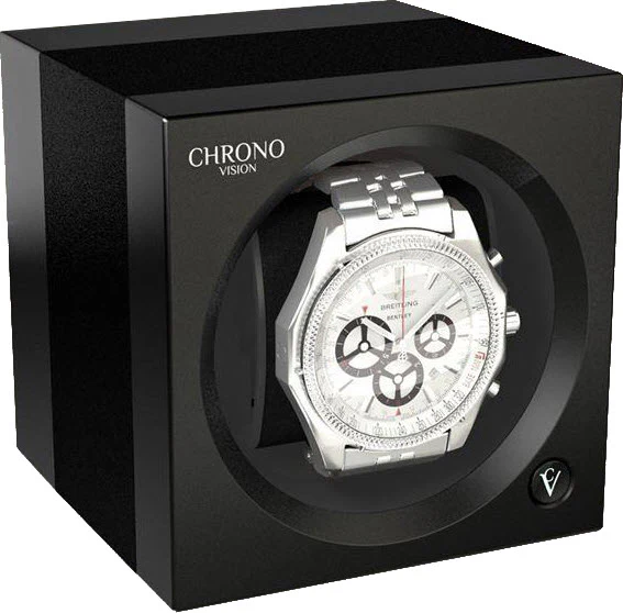 Chronovision One Watch Winder Bluetooth Black Anodized Black Silk