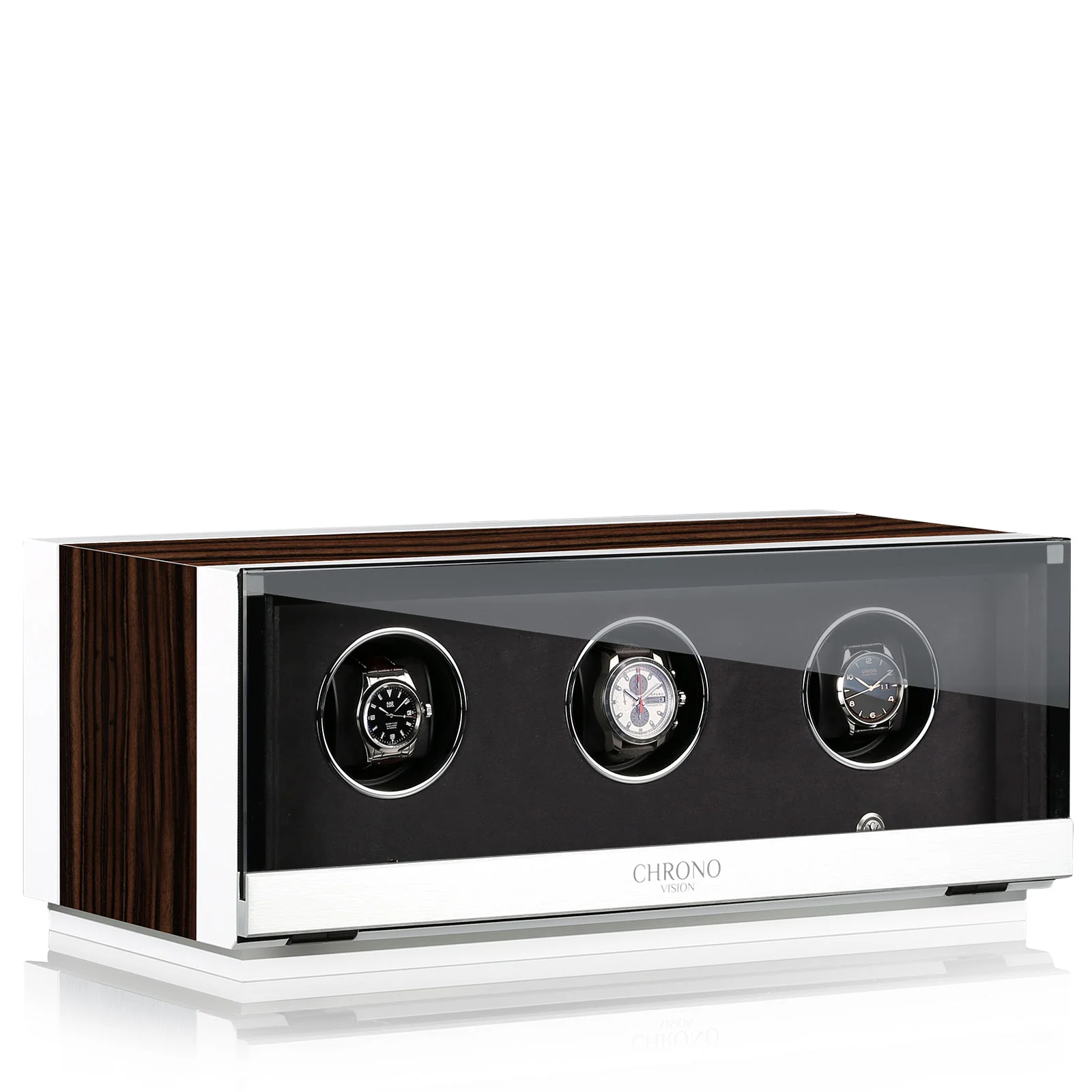 Chronovision Watch Winder Ambiance III Ebony Silk White Silk