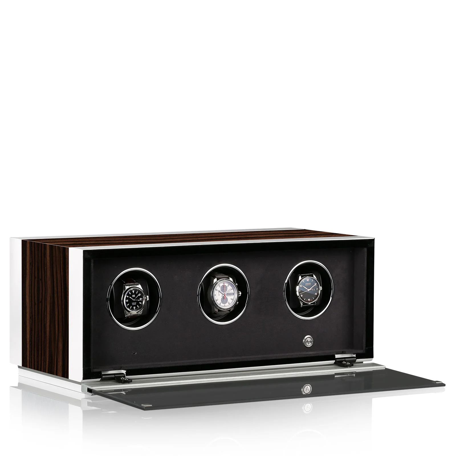 Chronovision Watch Winder Ambiance III Ebony Silk White Silk - Image 2