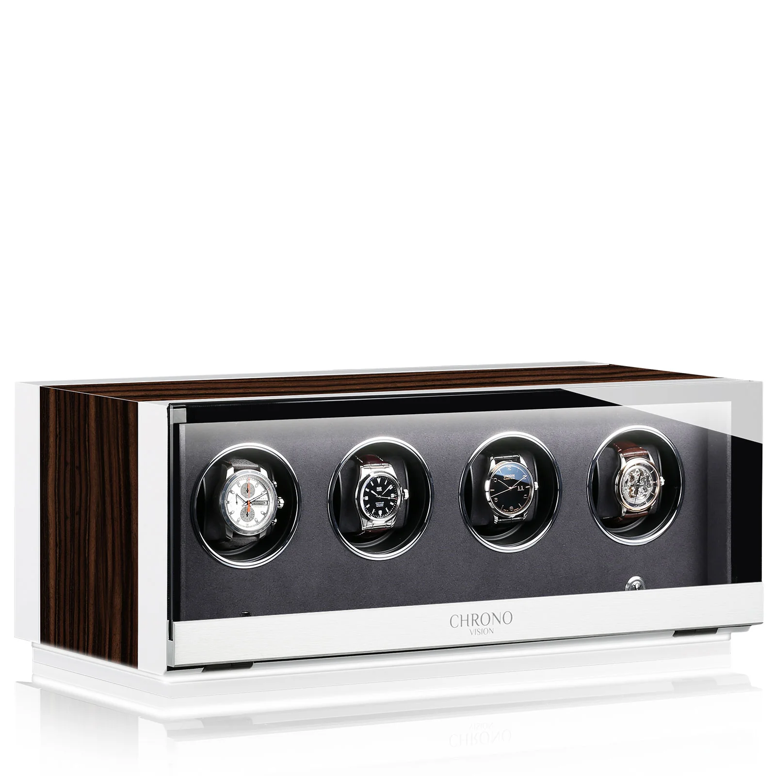 Chronovision Watch Winder Ambiance IV Ebony Silk White Silk - Image 2