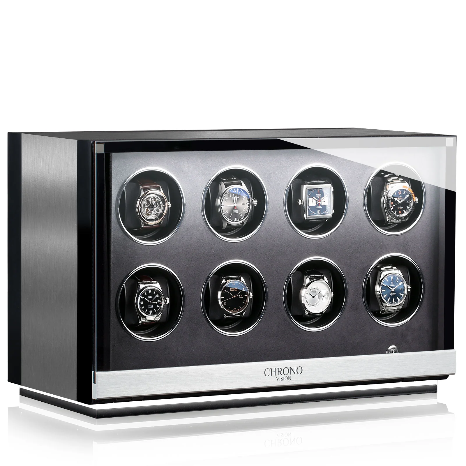 Chronovision Watch Winder Ambiance VIII Alu Black Silk - Image 2