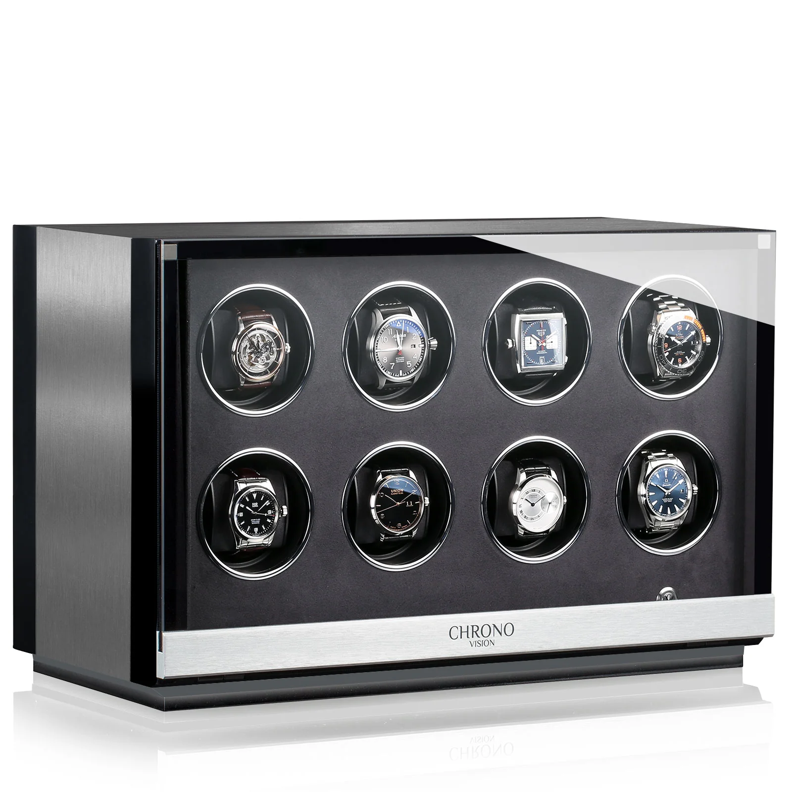Chronovision Watch Winder Ambiance VIII Alu Black Silk - Image 3