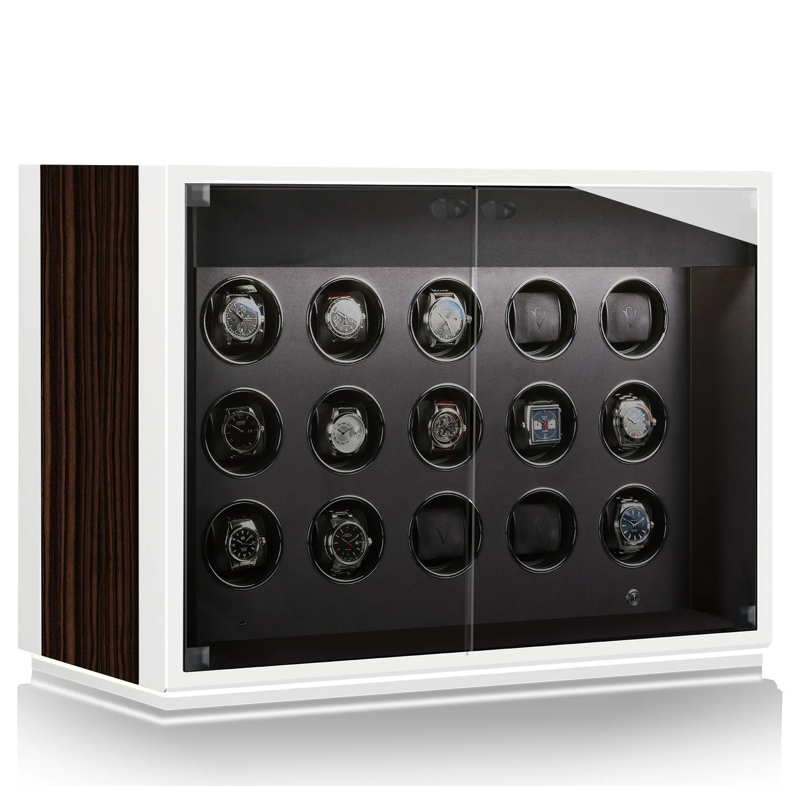 Chronovision Watch Winder Ambiance XV Ebony Silk White Silk - Image 2