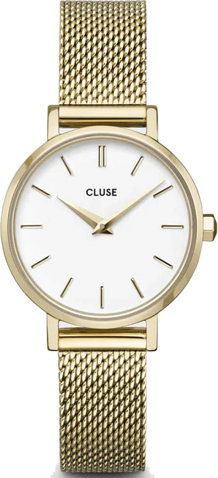 Cluse Boho Chic Petite Mesh White Gold