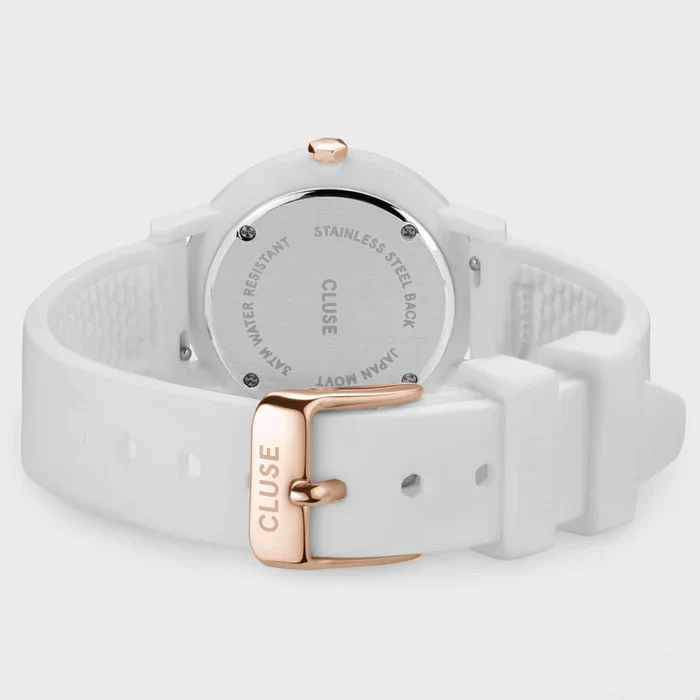 Cluse Minuit Nylon White Rose Gold D - Image 3