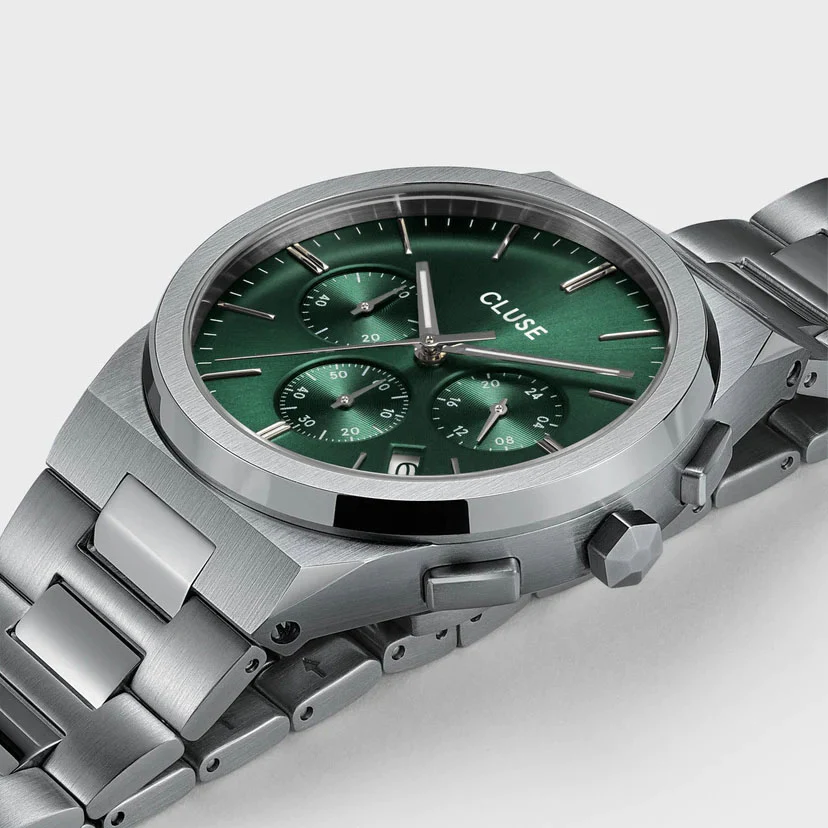 Cluse Vigoureux Chrono Green Silver - Image 2
