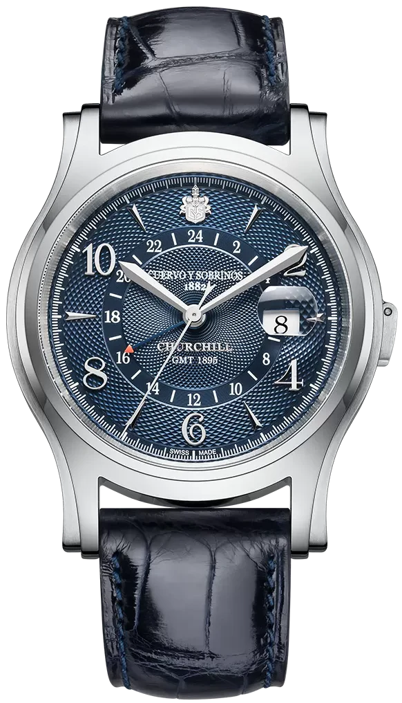 Cuervo y Sobrinos Churchill 1895 GMT Watch