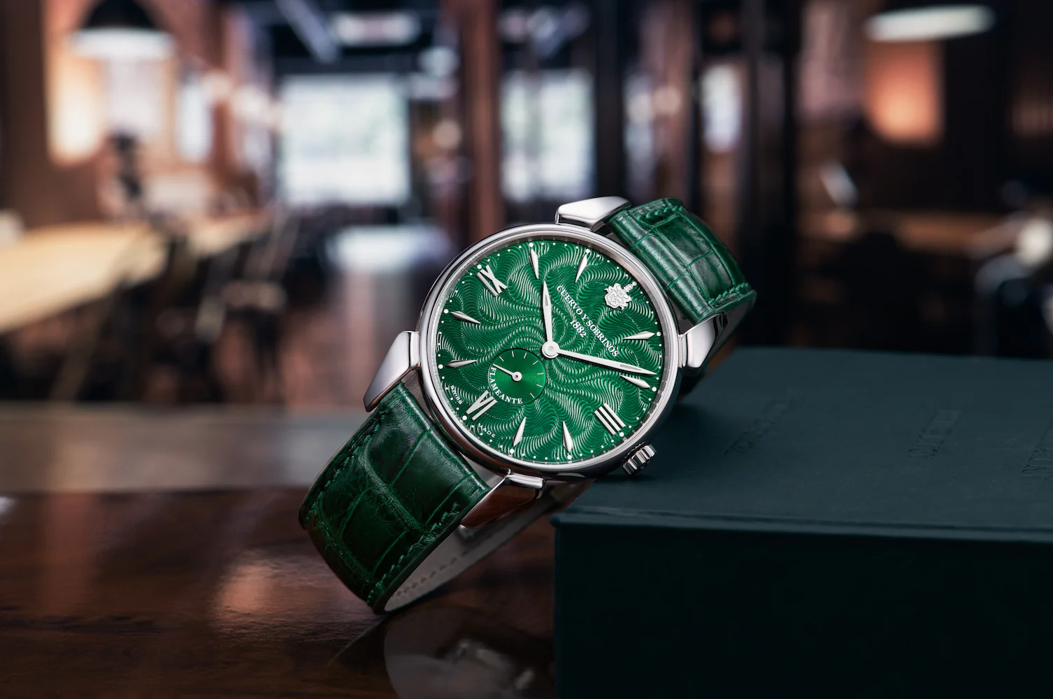 Cuervo y Sobrinos Watch Historiador Flameante Green Limited Edition - Image 7