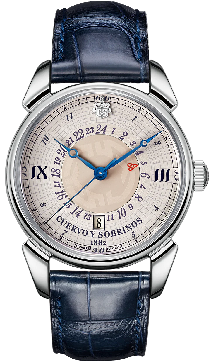 Cuervo y Sobrinos Watch Historiador GMT