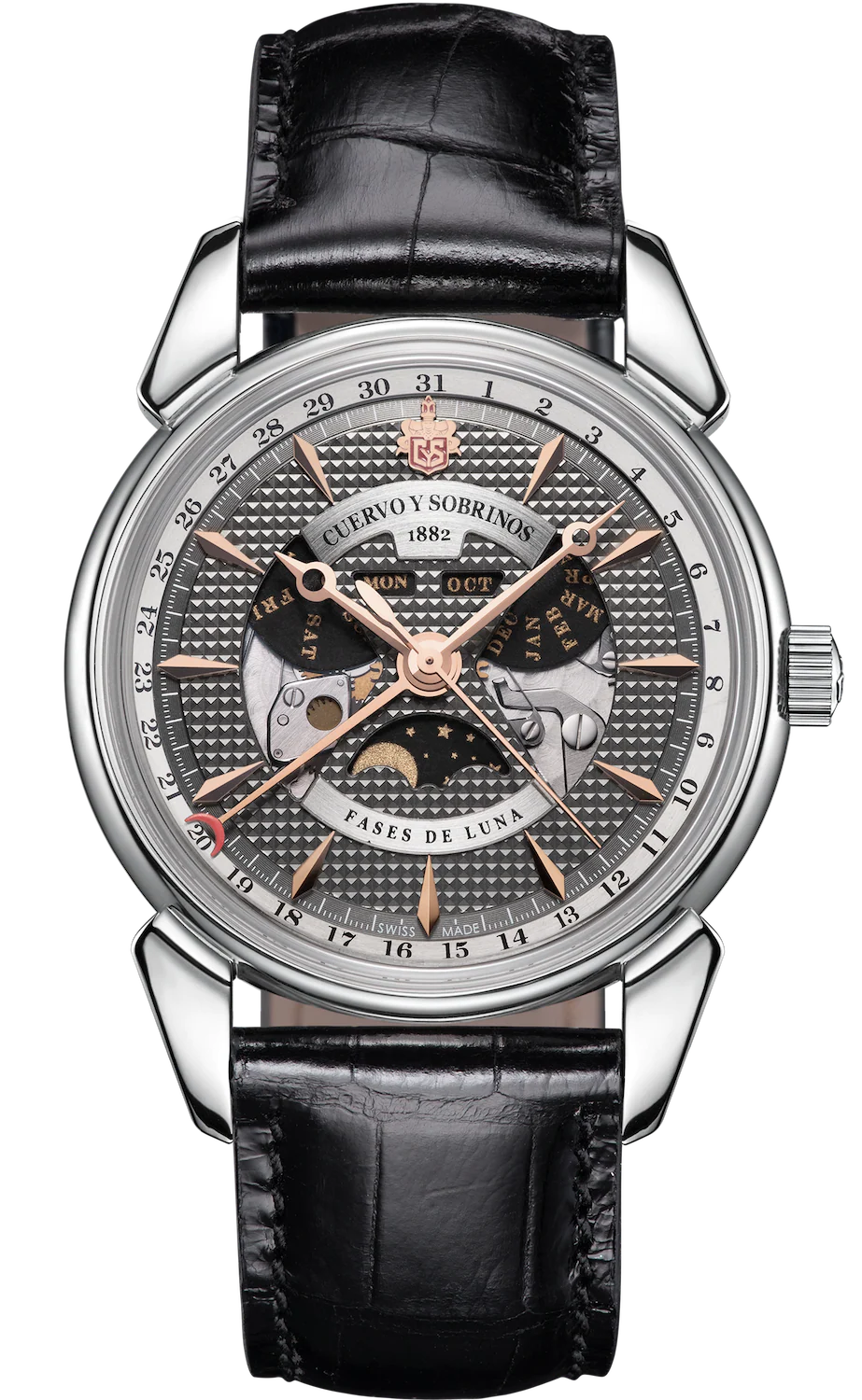 Cuervo y Sobrinos Watch Historiador Luna Negra Limited Edition