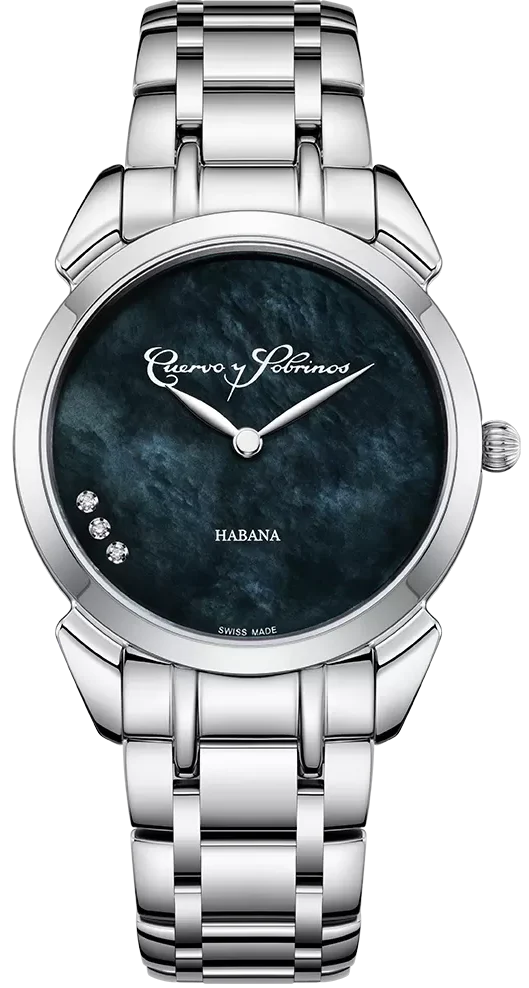 Cuervo y Sobrinos Watch Historiador Primera Dama Black Bracelet