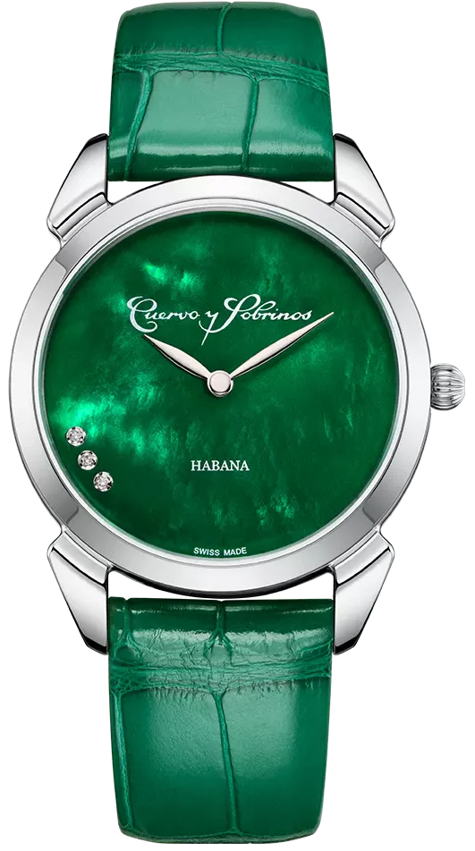 Cuervo y Sobrinos Watch Historiador Primera Dama Green
