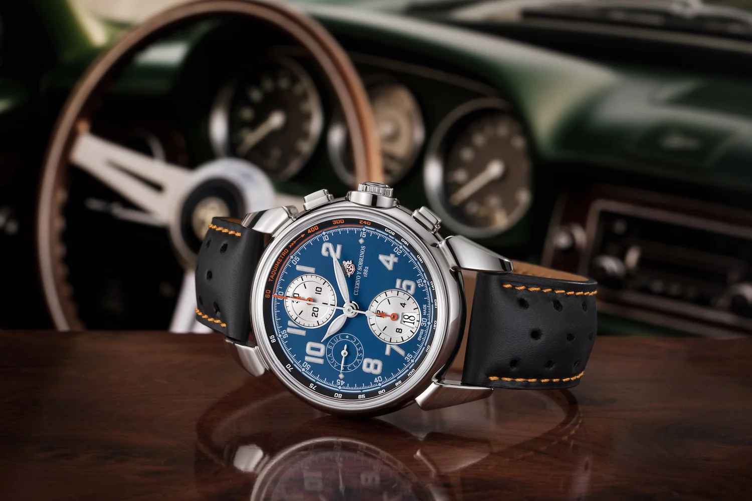 Cuervo y Sobrinos Chronograph Aga Blue Classic Limited Edition Watch - Image 4