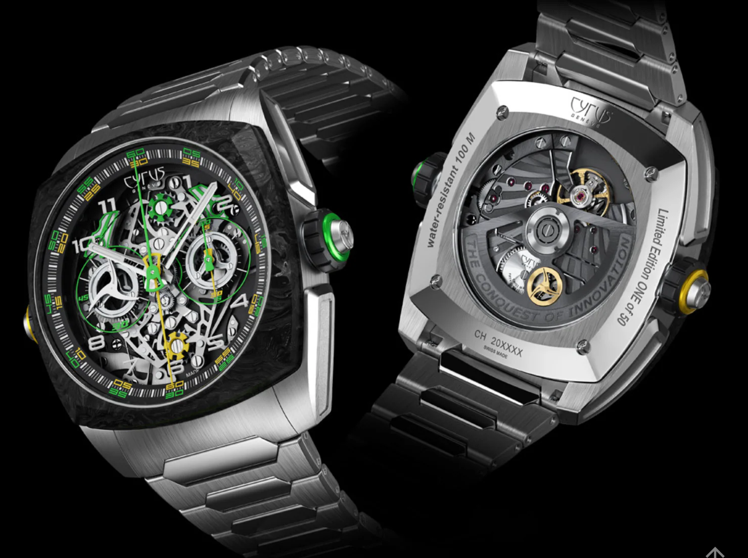 Cyrus Klepcys Dice Lime Carbon Bracelet Limited Edition Watch - Image 2