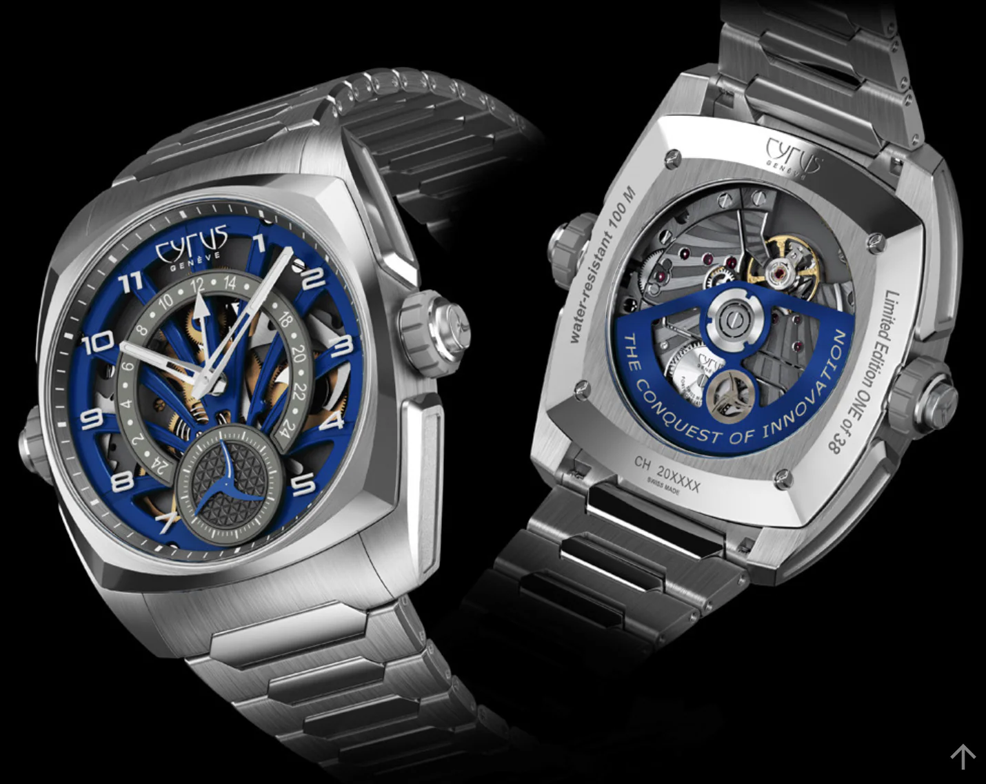 Cyrus Klepcys GMT Ocean Blue Bracelet Limited Edition Watch - Image 2