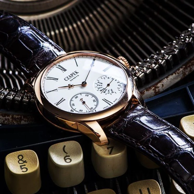Czapek Watch Quai des Bergues Guilloche Ricochet Gold No.33bis Limited Edition - Image 4