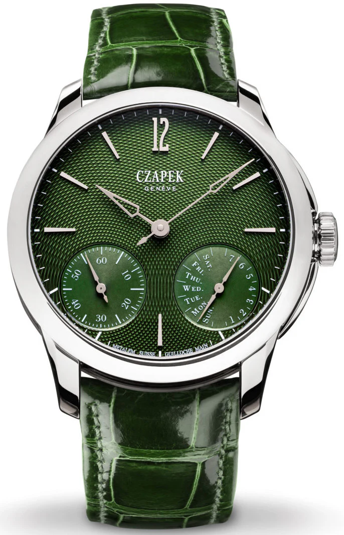 Czapek Watch Quai des Bergues Guilloche Ricochet Steel Rainforest Green S Limited Edition