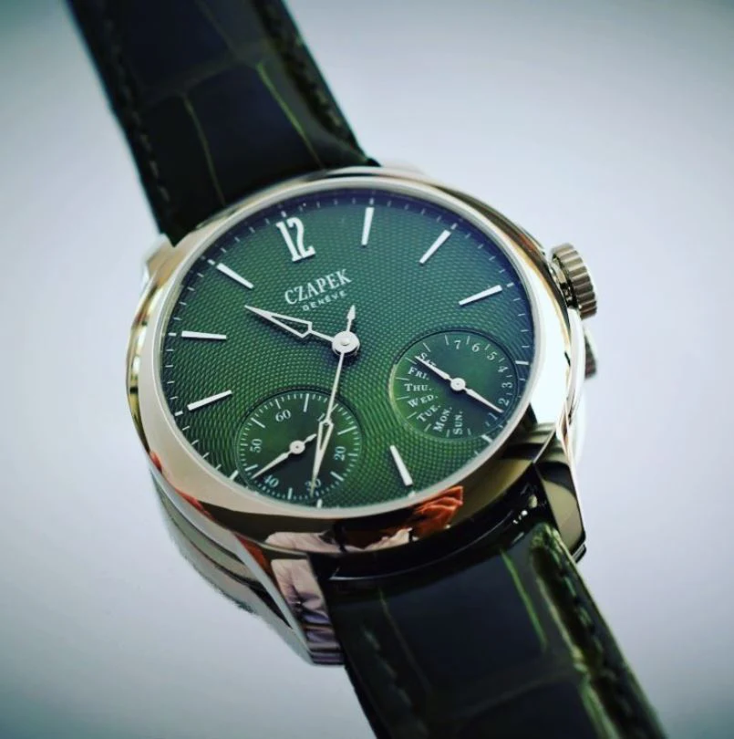 Czapek Watch Quai des Bergues Guilloche Ricochet Steel Rainforest Green S Limited Edition - Image 2
