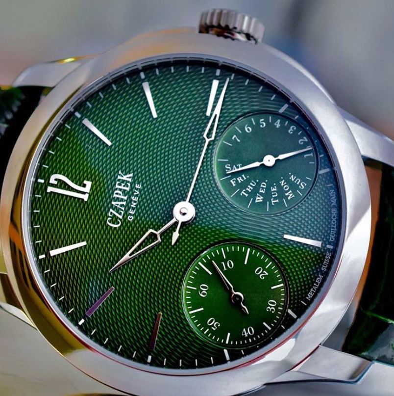 Czapek Watch Quai des Bergues Guilloche Ricochet Steel Rainforest Green S Limited Edition - Image 3
