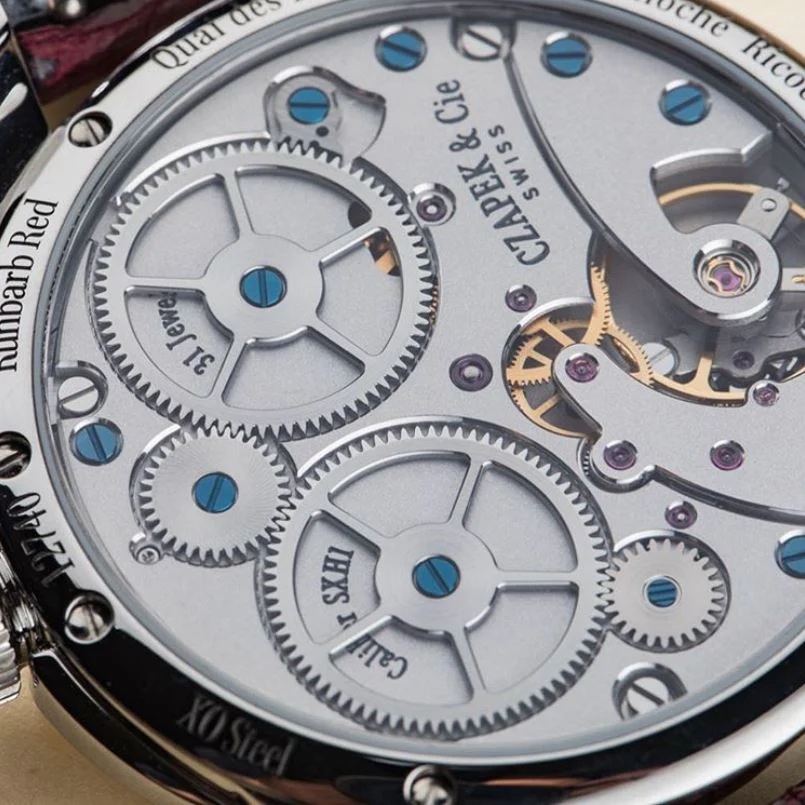 Czapek Watch Quai des Bergues Guilloche Ricochet Steel Rhubarb Red S Limited Edition - Image 4