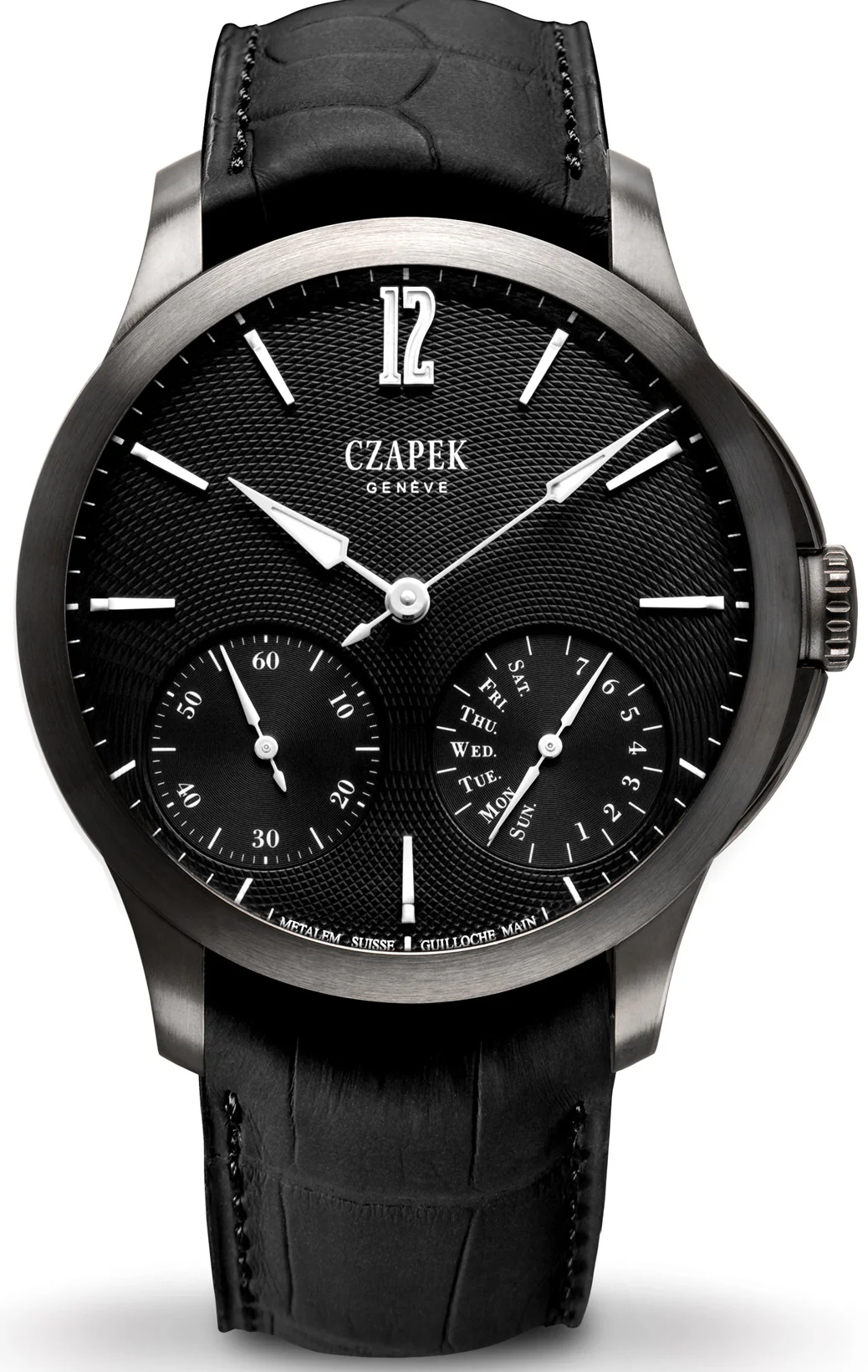 Czapek Watch Quai des Bergues Guilloche Ricochet Titanium Black Prince Limited Edition