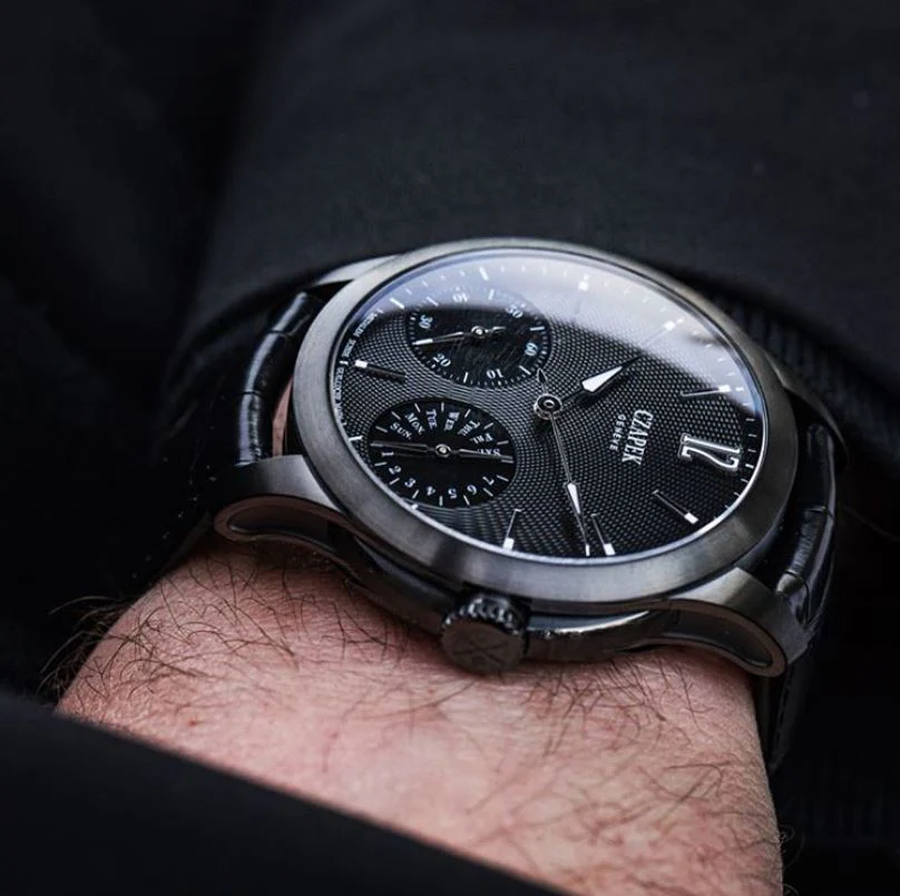Czapek Watch Quai des Bergues Guilloche Ricochet Titanium Black Prince Limited Edition - Image 3