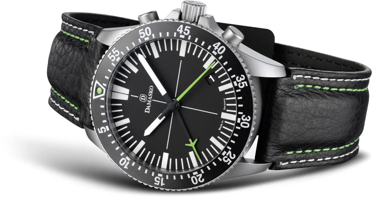 Damasko Watch DC82 Green Leather Pin - Image 2