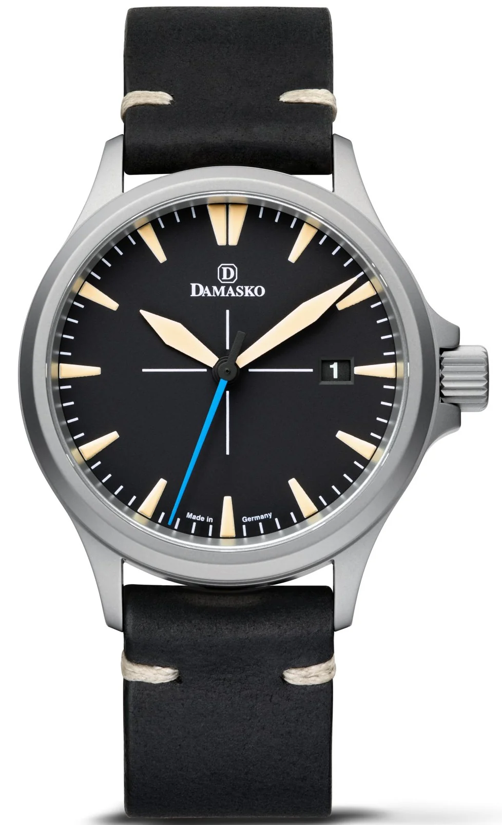 Damasko Watch DK 22 Vintage Leather Black Pin