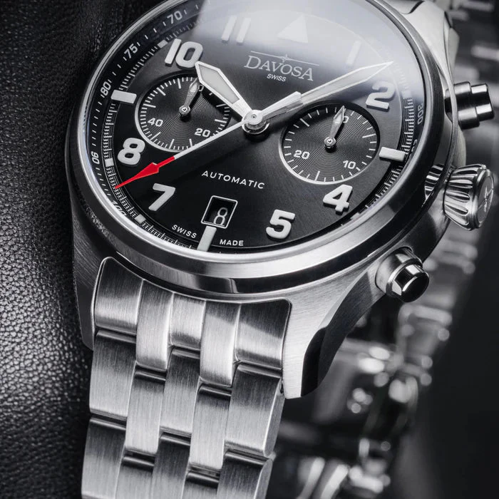 Davosa Watch Newton Chronograph Steel Bracelet - Image 4