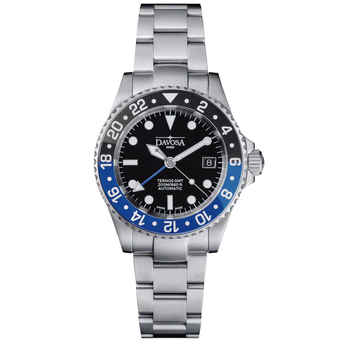 Davosa Watch Ternos GMT Blue Black Tri Link