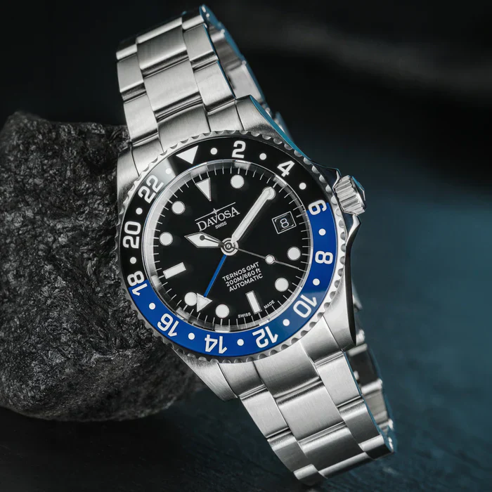 Davosa Watch Ternos GMT Blue Black Tri Link - Image 2