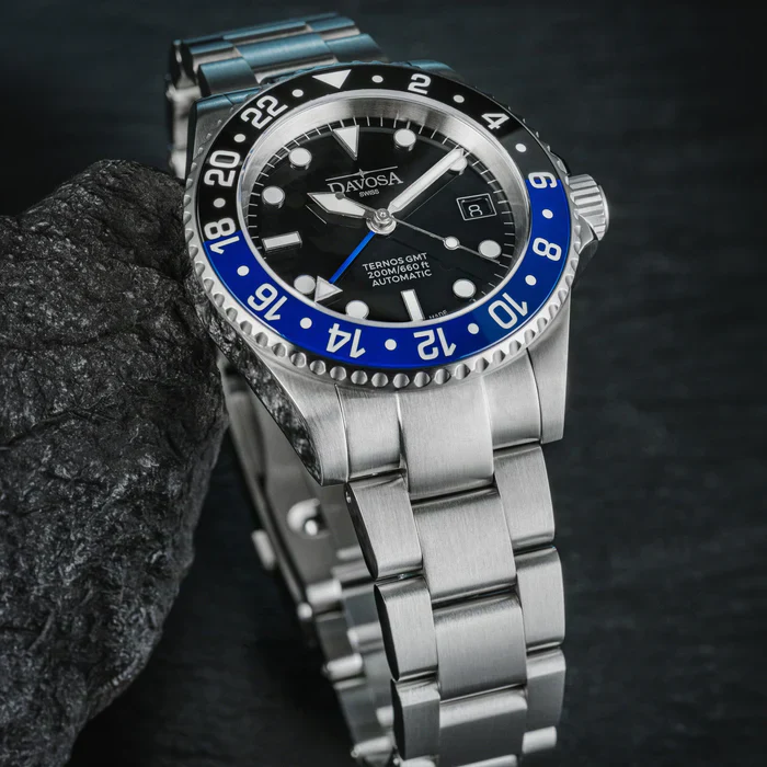 Davosa Watch Ternos GMT Blue Black Tri Link - Image 3