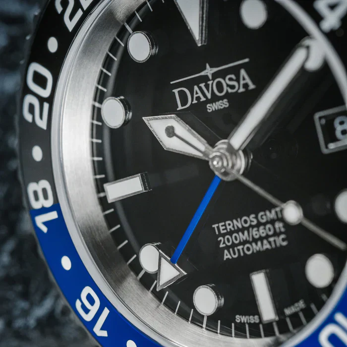 Davosa Watch Ternos GMT Blue Black Tri Link - Image 4