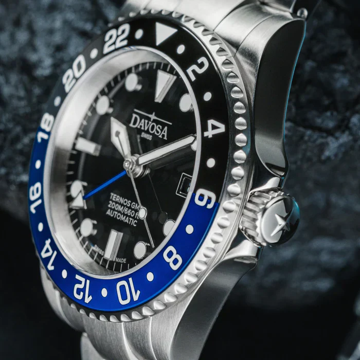 Davosa Watch Ternos GMT Blue Black Tri Link - Image 5