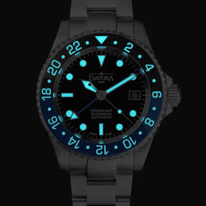 Davosa Watch Ternos GMT Blue Black Tri Link - Image 7