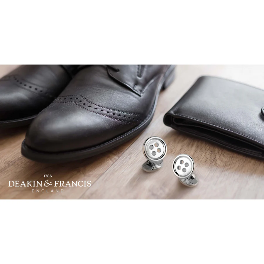 Deakin & Francis Cufflinks Sterling Silver Button - Image 3