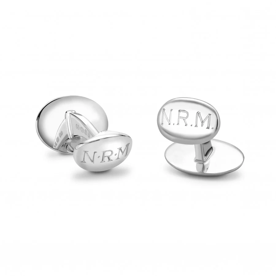Deakin & Francis Cufflinks Sterling Silver Lime Green Nitric Blue Enamel - Image 2