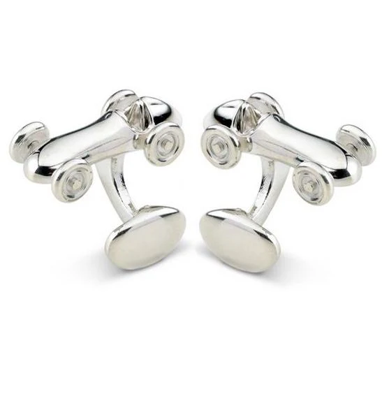 Deakin & Francis Cufflinks Sterling Silver Vintage Racing Car