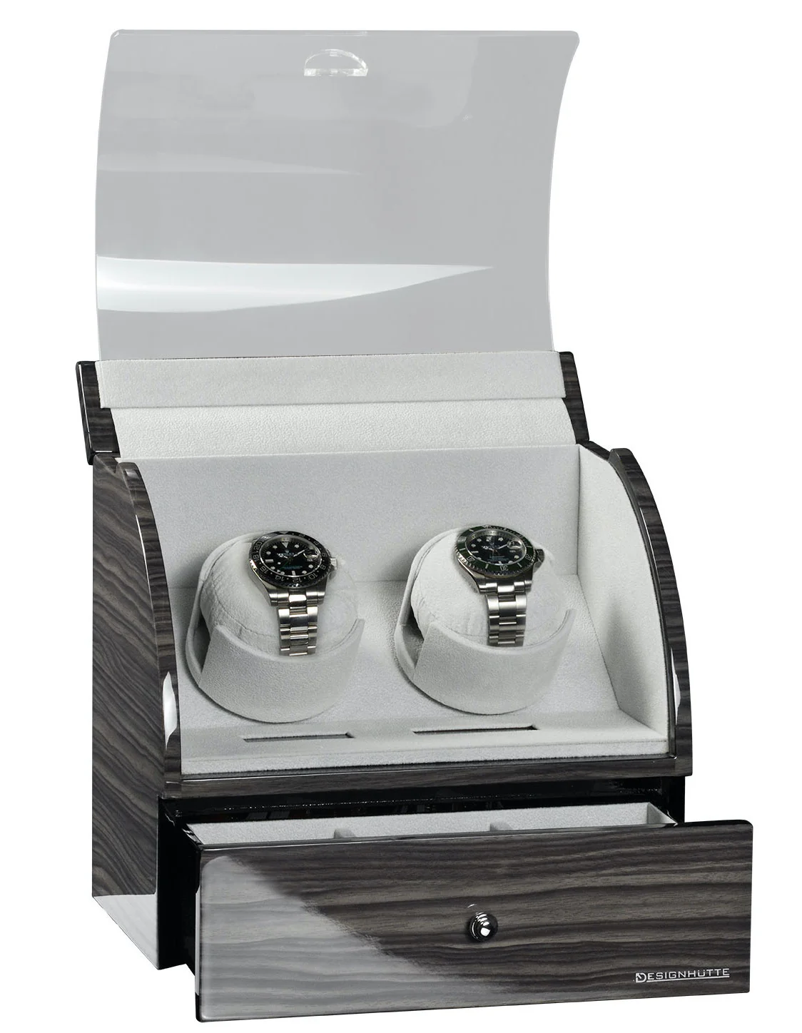 Designhuette Watch Winder Basel 2 LCD Dark Oak - Image 3