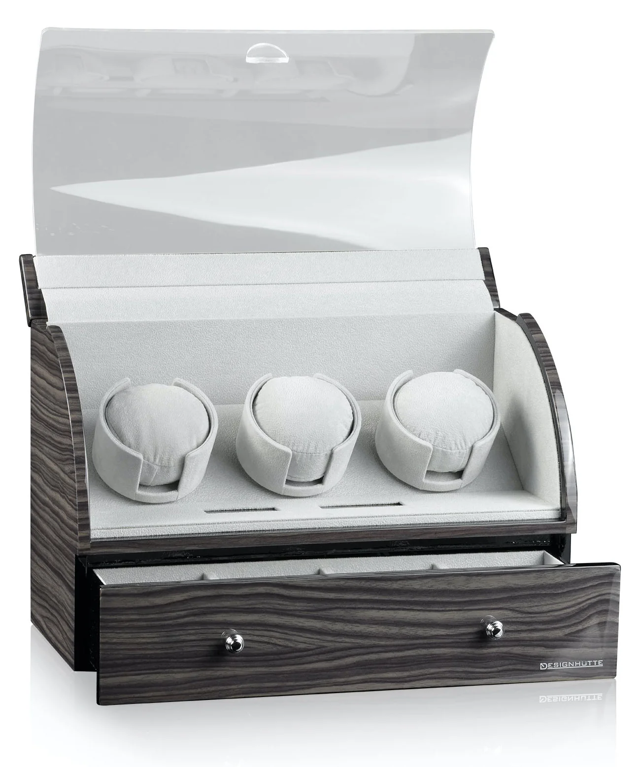 Designhuette Watch Winder Basel 3 LCD Dark Oak - Image 2