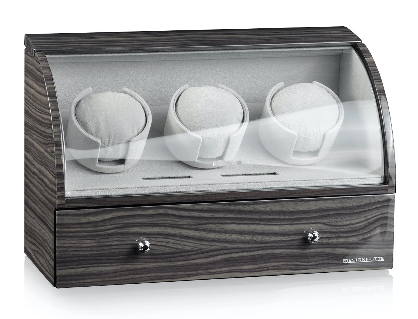 Designhuette Watch Winder Basel 3 LCD Dark Oak - Image 5
