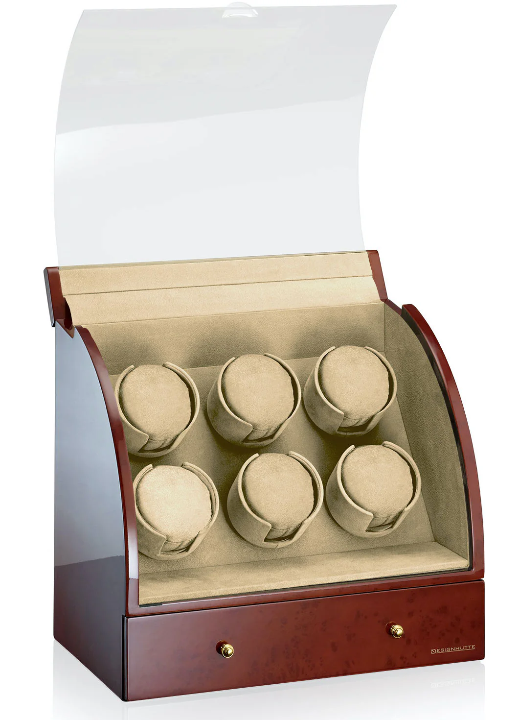 Designhuette Watch Winder Basel 6 Burlwood - Image 2