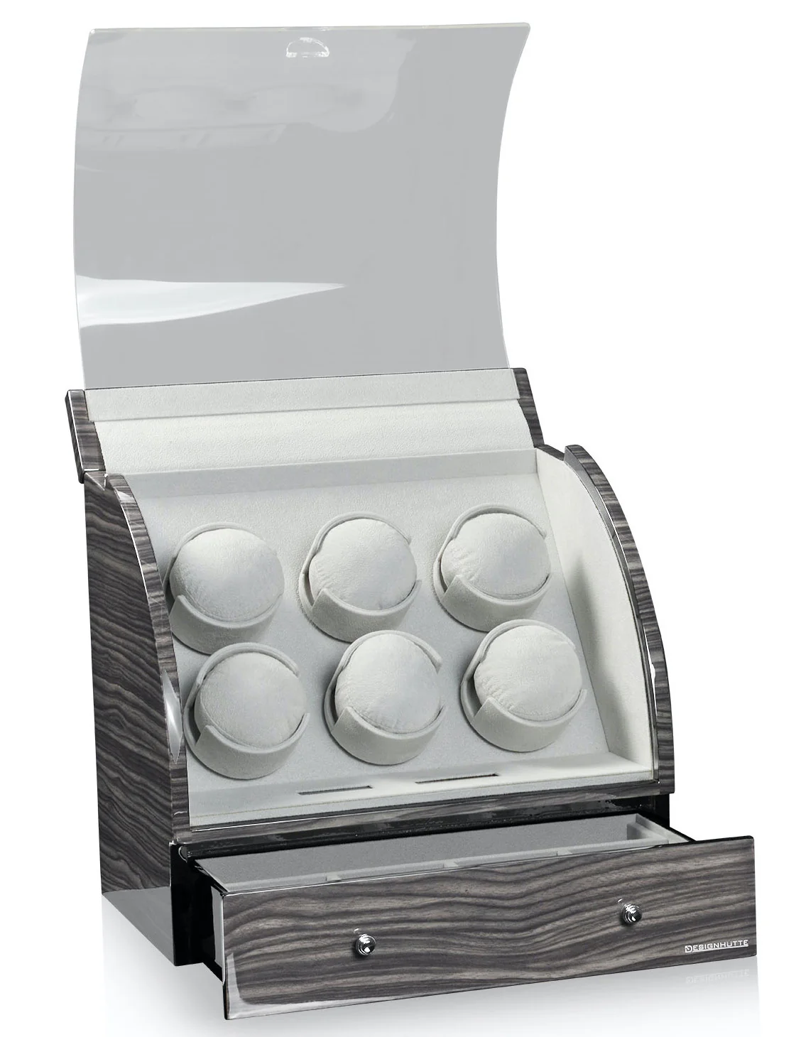 Designhuette Watch Winder Basel 6 LCD Dark Oak - Image 2